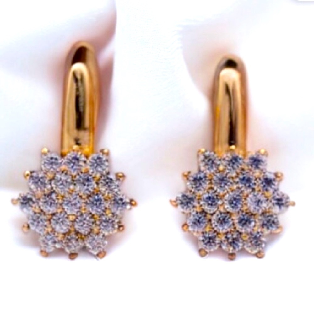 New Gold Plated Sunflower Studs